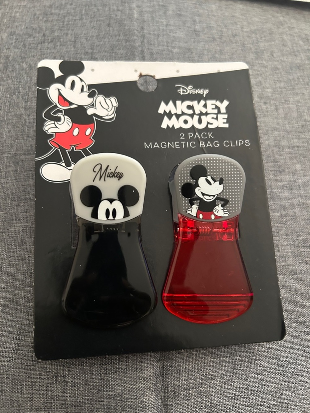 NEW! DISNEY ~ MICKEY MOUSE ~ 2 PACK MAGNETIC BAG CLIPS ~ by BEST BRANDS